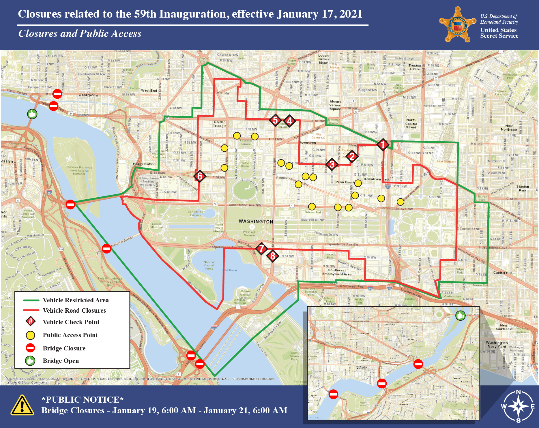 Inauguration map